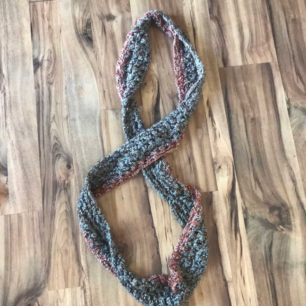 Home knit infinity scarf